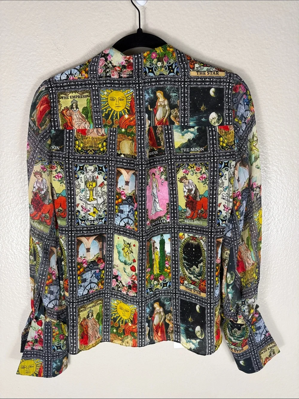 Alice + Olivia Wan Silk Blouse in Enchanted Tarot - Picture 10 of 14
